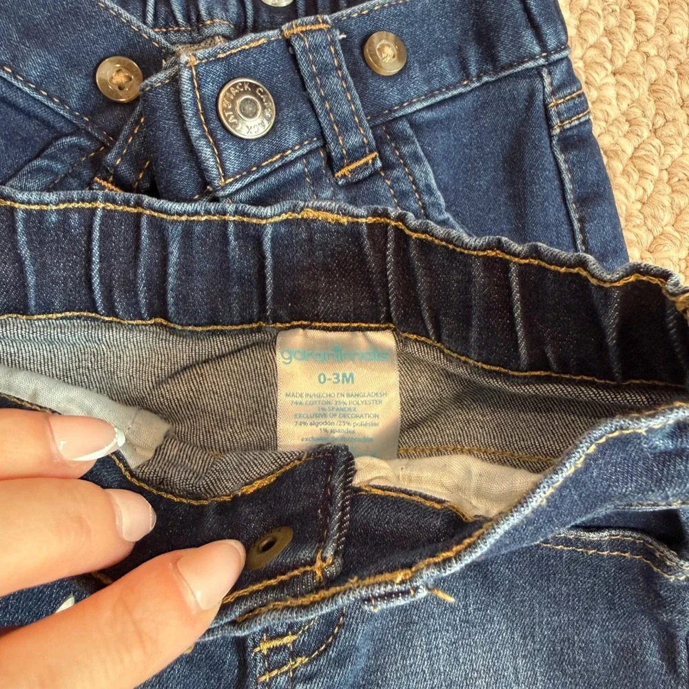 Cat & Jack Baby Boy Jeans Bundle Dark Wash Denim‎ Size 0-3 Months